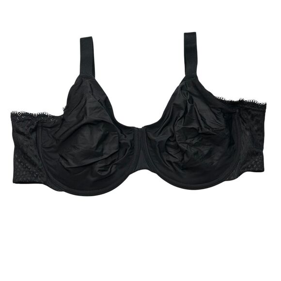 Wacoal Black Lace Full-Coverage unlined Bra 40DDD 40F 855338 - Picture 1 of 5
